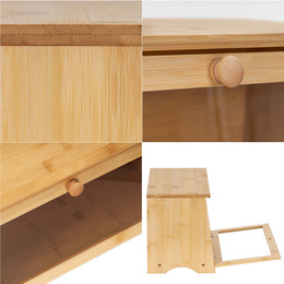 Chlebak, pojemnik kuchenny do przechowywania pieczywa, bambusowy