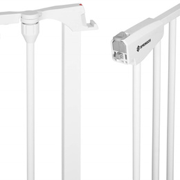 Bramka zabezpieczająca z barierkami 5 elementow 318 cm biała