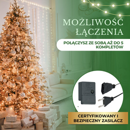 Lampki choinkowe 500 Led biały ciepły 34,5 m oświetlenie świąteczne