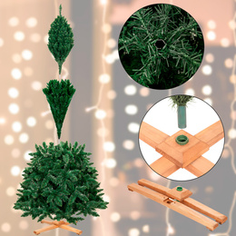 Choinka sztuczna 240 cm sosna leśna jak żywa Royal Trees premium z drewnianym stojakiem