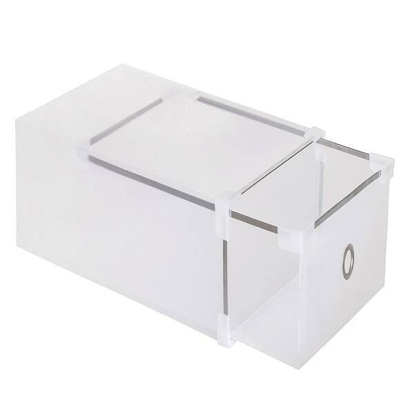 Pudełko na buty z szufladą 28x18x18 cm przeźroczysty organizer