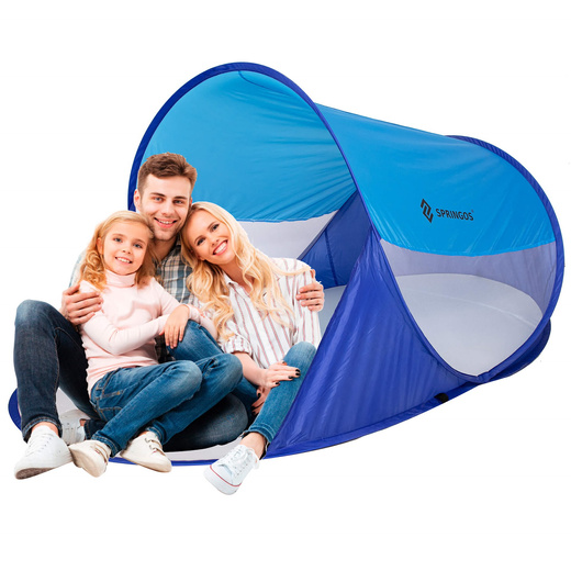 Namiot plażowy samorozkładający Pop-up niebieski Springos