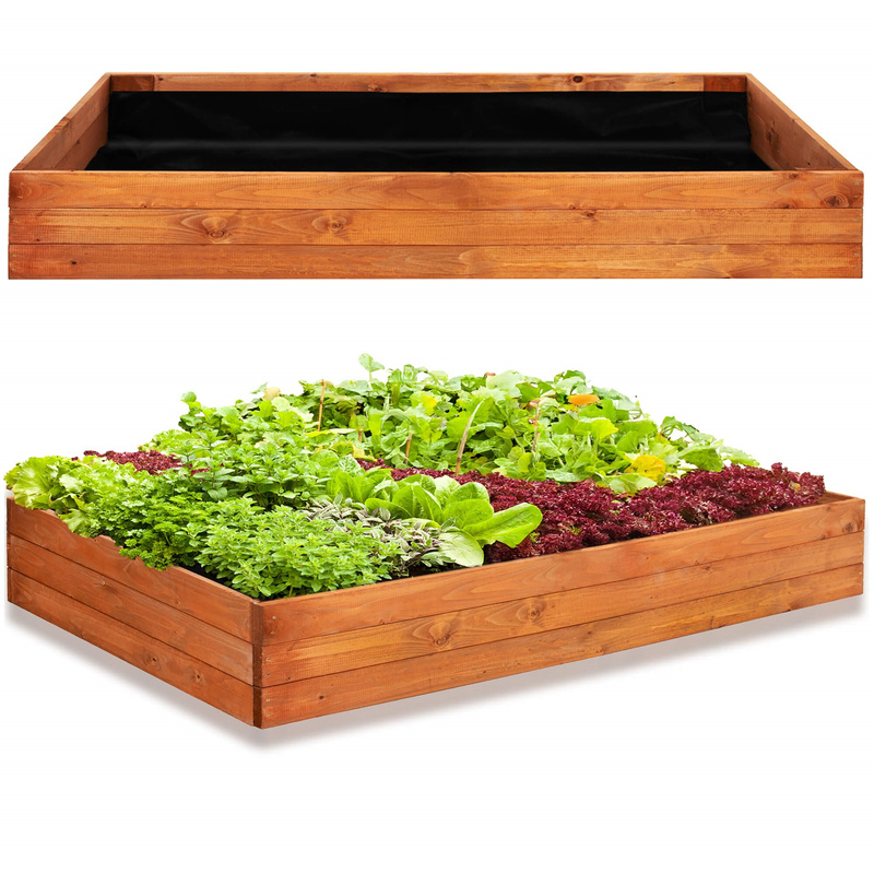 Skrzynia na warzywa drewniana 200x84x26,5 cm wysoki warzywniak zielnik impregnowany