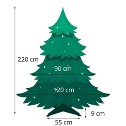 Choinka sztuczna premium 220 cm sosna diamentowa drzewko bożonarodzeniowe