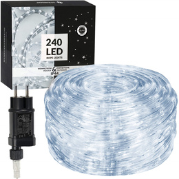 Wąż świetlny 240 Led zimny biały 11,5 m z programatorem IP44