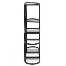 Kwietnik metalowy, stojący 79 cm regał na rośliny 5 poziomów, loft, czarny