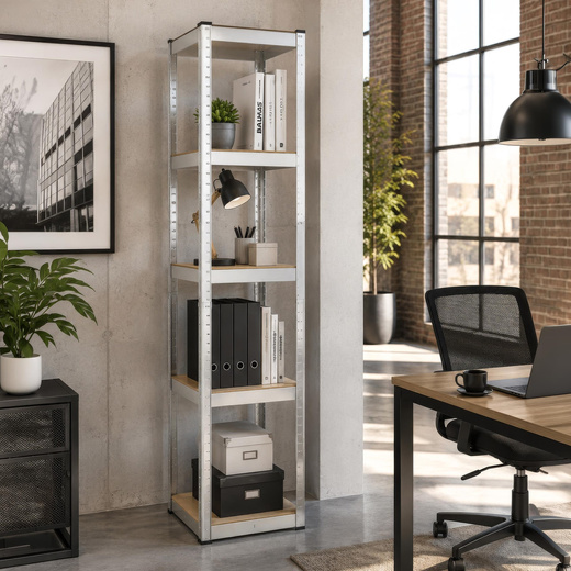 Regał magazynowy 180x40x40 cm 5-poziomowy do garażu, przechowywania 500 kg