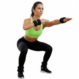 Obciążenia na ręce i nogi 2x3 kg do treningu fitness i cardio, czarne