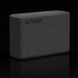 Kostka do jogi piankowa EVA 23x15x7,5 cm klocek blok do ćwiczeń pilates stretching czarny