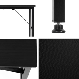 Biurko komputerowe nowoczesne 100x50x76 cm stolik loft industralny czarny