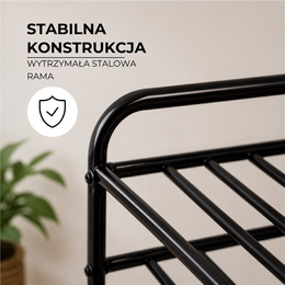 Szafka na buty 3 poziomy stalowa z półkami na obuwie regał 66 x 28 x 53 cm stojak czarny