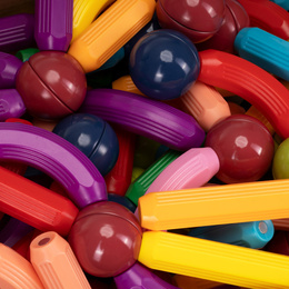 Klocki magnetyczne, konstrukcyjne 3D duży zestaw 128 szt. patyczki kulki