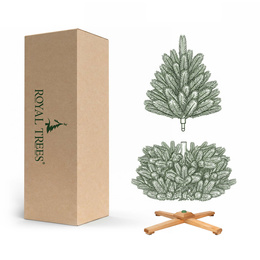 Choinka sztuczna 180 cm Premium Royal Trees świerk kaukaski z drewnianym stojakiem