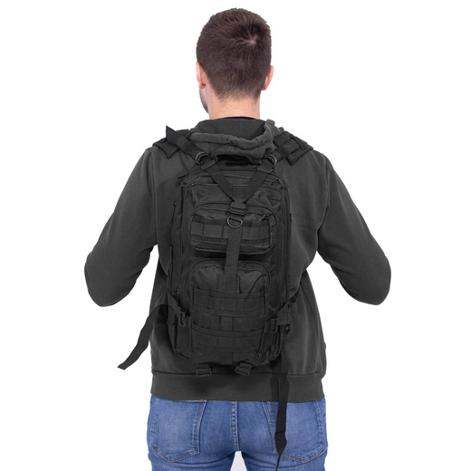 Plecak trekkingowy, turystyczny 35 l wojskowy czarny