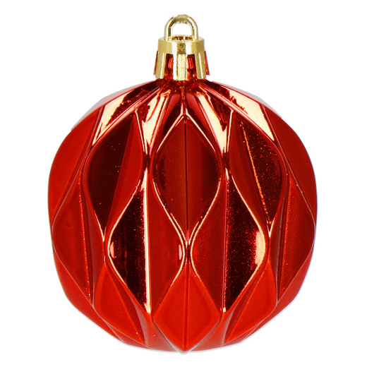 Bombki choinkowe 101 szt. ozdoby świąteczne zestaw z gwiazdą czerwone