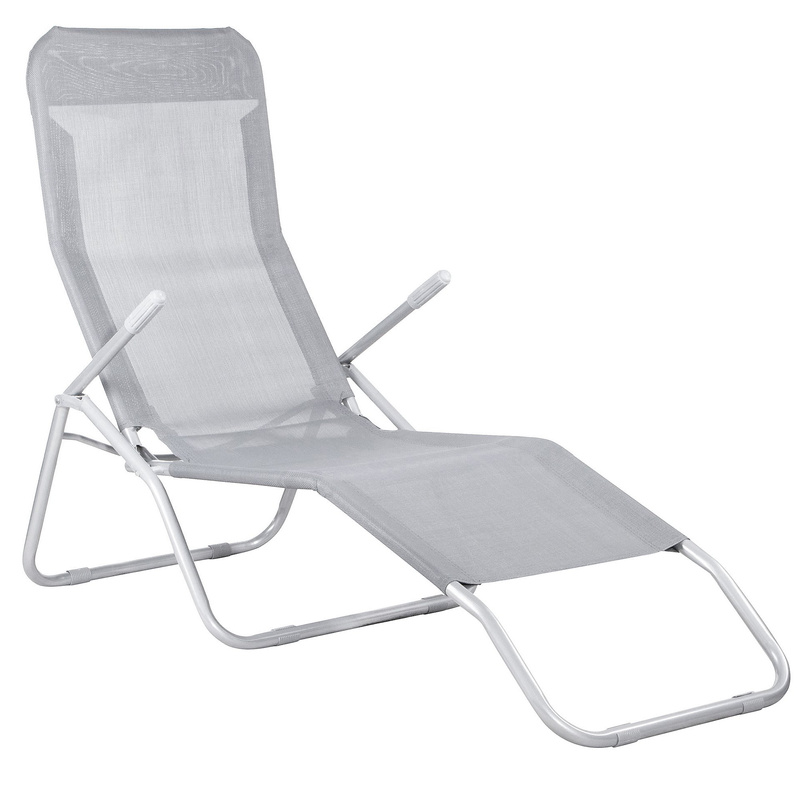 Leżak ogrodowy grawitacyjny szary