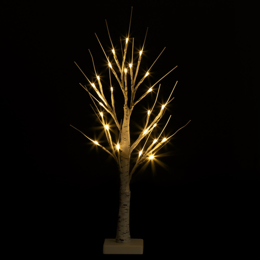 Świecące drzewko 60 cm brzoza 25 Led drzewko świąteczne dekoracja ozdoba świetlna