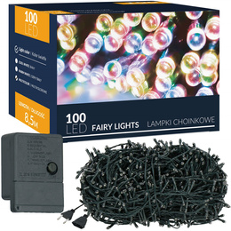 Lampki choinkowe 100 led multikolor 8,5 m oświetlenie świąteczne
