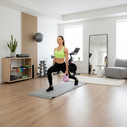 Kettlebell 8 kg odważnik, hantla do ćwiczeń ABS kula do treningu siłowego, różowa