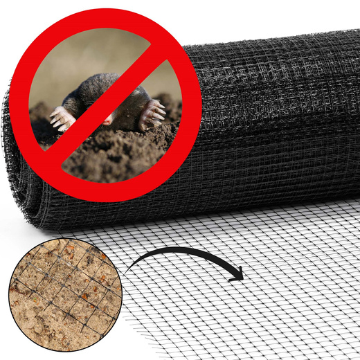 Siatka na krety 2 m x 300 m przeciw kretom, nornicom 30g/m2