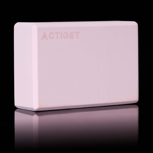 Kostka do jogi piankowa EVA 23x15x7,5 cm klocek blok do ćwiczeń pilates stretching różowa