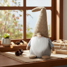 Skrzat świąteczny 38 cm ozdoba bożonarodzeniowa krasnal świąteczny, gnom stojący figurka