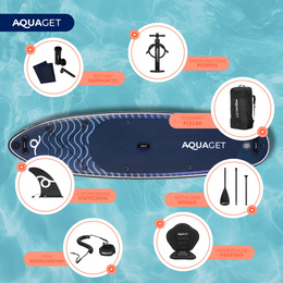 Deska pompowana do pływania SUP 320 cm z siedziskiem paddleboard z wyposażeniem