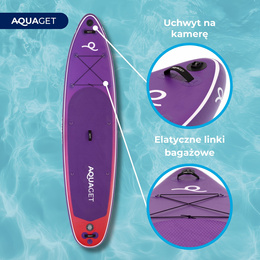 Deska SUP 350 cm pompowana do pływania na stojąco paddleboard z siedziskiem i akcesoriami