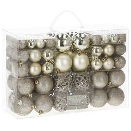 Bombki choinkowe 100 szt. ozdoby świąteczne zestaw złote