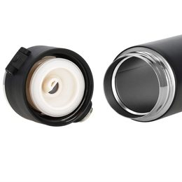 Kubek termiczny 420 ml ze stali nierdzewnej na kawę herbatę, z wyświetlaczem temp. czarny