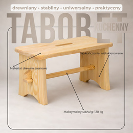 Taboret drewniany, krzesło ogrodowe do plewienia, wielofunkcyjny stołek, podest