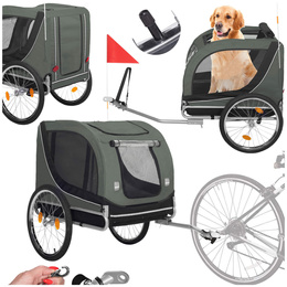 Przyczepka rowerowa dla psa, 40 kg wózek rowerowy do przewozu zwierząt, transporter 