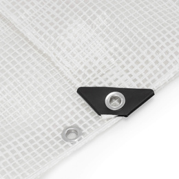 Plandeka 3x4m 100g/m2 gruba płachta ochronna biała, transparentna