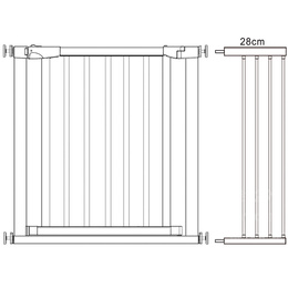 Bramka zabezpieczająca schody 75-110 cm bramka rozporowa brązowo-czarna