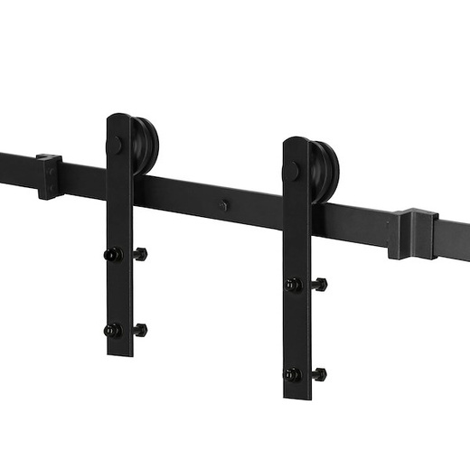 System do drzwi przesuwnych 183 cm prowadnica do 100 kg, barn door stal czarny