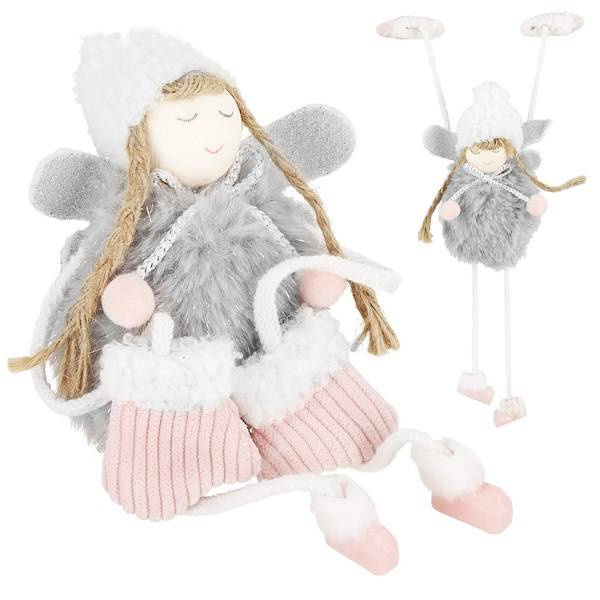 Figurka świąteczna aniołek ozdoba choinkowa lalka