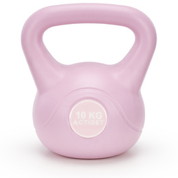 Kettlebell 10 kg odważnik, hantla do ćwiczeń ABS kula do treningu siłowego, różowa
