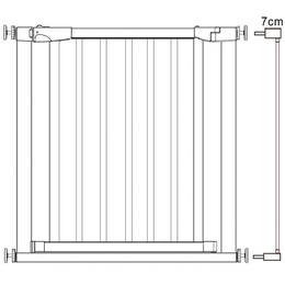Bramka zabezpieczająca schody 75-89 cm bramka rozporowa brązowo-czarna