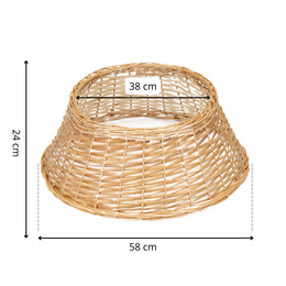 Osłona na stojak pod choinkę, wiklinowa 58 cm jasnobrązowy