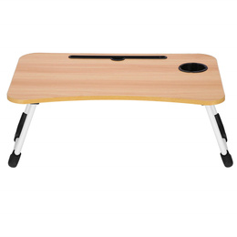 Stolik pod laptopa 60x40 cm, składana podstawka na komputer brązowa