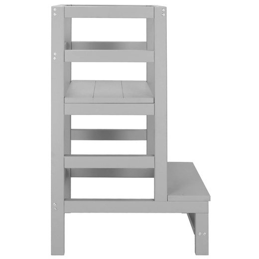 Pomocnik kuchenny 4-poziomowy kitchen helper, podest dla dzieci 90 cm szary
