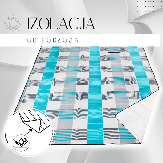 Koc piknikowy plażowy 200x200 springos mata biwak