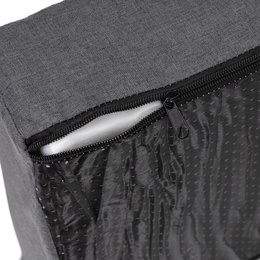 Schodki dla psa do łóżka 40 cm podest, rampa 4-stopniowa, miękkie schody ciemnoszare