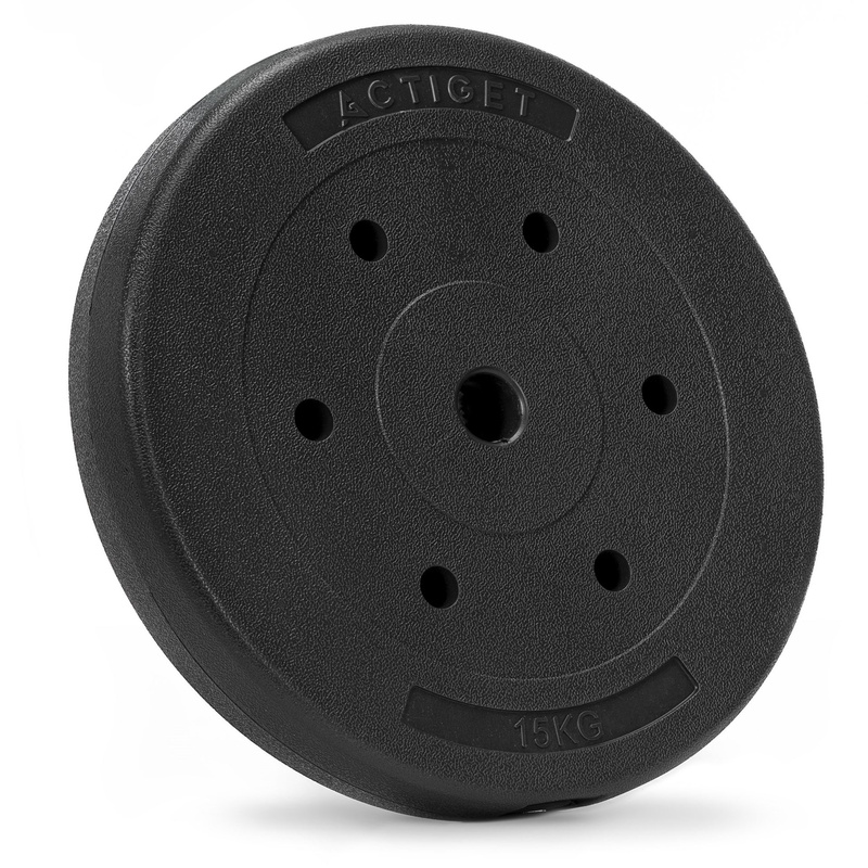 Obciążenie bitumiczne 15 kg talerz kompozytowy 29 mm krążek do sztangi hantli