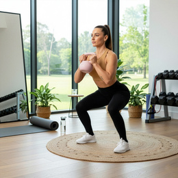 Kettlebell miękki 4kg kula odważnik hantla ciężar do ćwiczeń fitness, jasnoróżowy