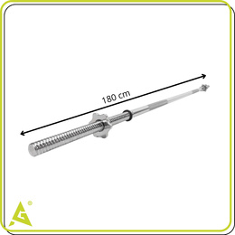 Gryf prosty olimpijski 180 cm sztanga ze stali chromowanej zaciski 25 mm