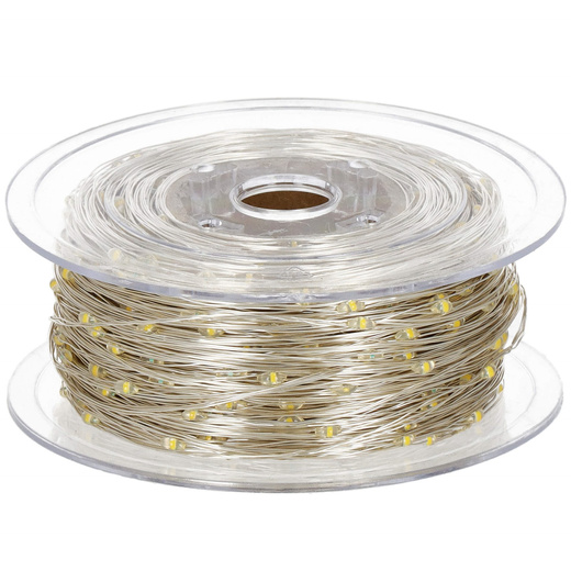 Lampki choinkowe na szpuli 1000 LED druciki biały zimny wewnętrzno-zewnętrzne