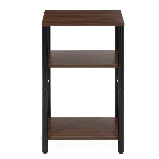 Szafka nocna, stolik z półkami do sypialni 35x31x59 cm nakastnik, ciemnobrązowy