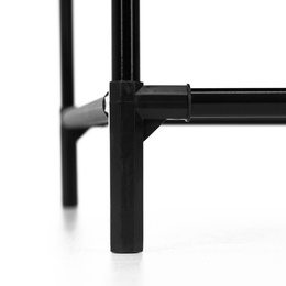 Półka na buty 10 poziomów, regał metalowy na obuwie 178 cm czarny