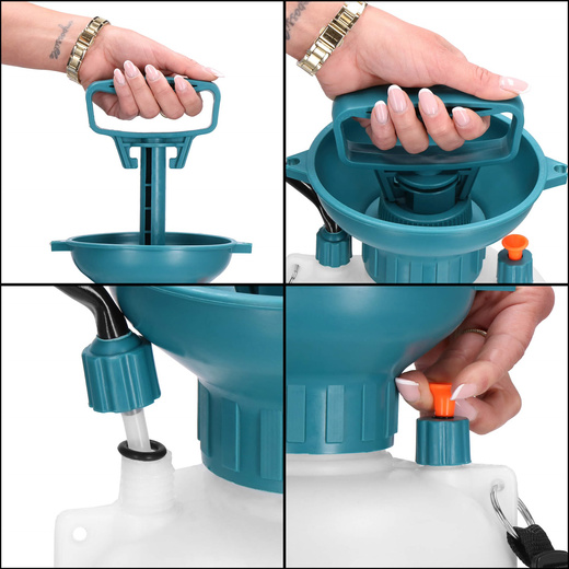 Opryskiwacz ciśnieniowy do roślin, spryskiwacz ogrodowy ręczny 8l